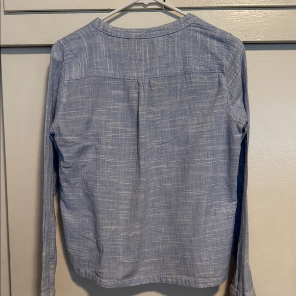 Abercrombie & Fitch Sky Blue Lace-Up Blouse - Picture 3 of 5